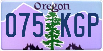OR license plate 075KGP