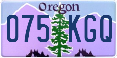 OR license plate 075KGQ
