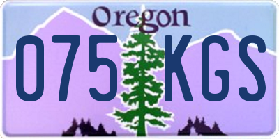 OR license plate 075KGS