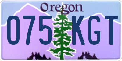 OR license plate 075KGT