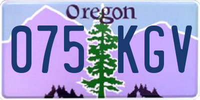 OR license plate 075KGV