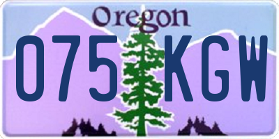 OR license plate 075KGW