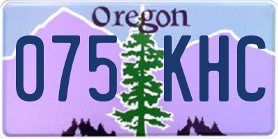 OR license plate 075KHC