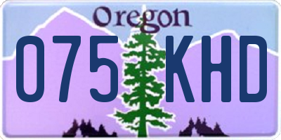 OR license plate 075KHD