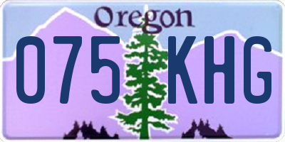 OR license plate 075KHG