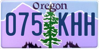 OR license plate 075KHH