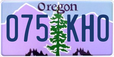 OR license plate 075KHO
