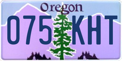 OR license plate 075KHT