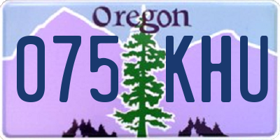 OR license plate 075KHU