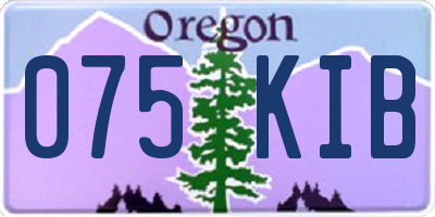 OR license plate 075KIB