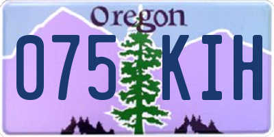 OR license plate 075KIH