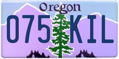 OR license plate 075KIL