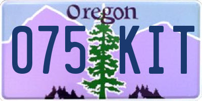 OR license plate 075KIT