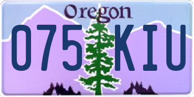 OR license plate 075KIU