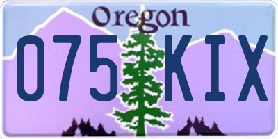 OR license plate 075KIX