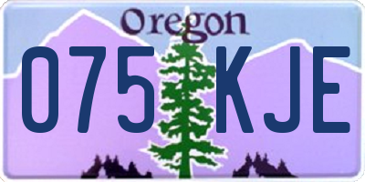 OR license plate 075KJE