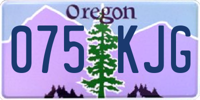 OR license plate 075KJG