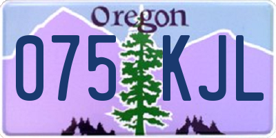 OR license plate 075KJL