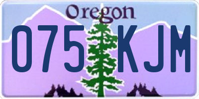 OR license plate 075KJM
