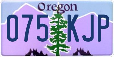 OR license plate 075KJP