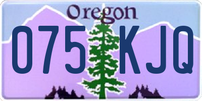 OR license plate 075KJQ