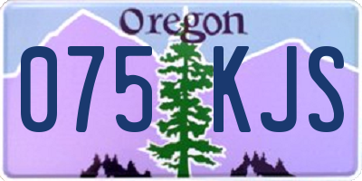 OR license plate 075KJS