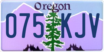 OR license plate 075KJV