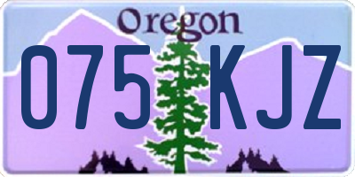 OR license plate 075KJZ