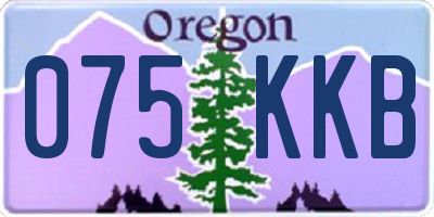 OR license plate 075KKB