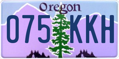 OR license plate 075KKH