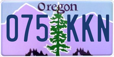 OR license plate 075KKN