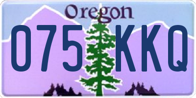 OR license plate 075KKQ