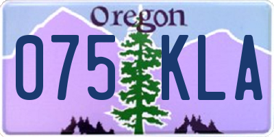 OR license plate 075KLA