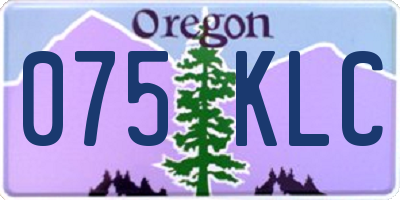 OR license plate 075KLC