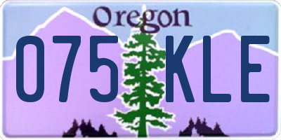 OR license plate 075KLE