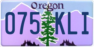 OR license plate 075KLI