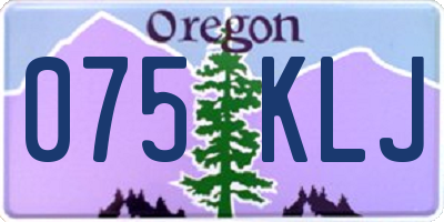 OR license plate 075KLJ