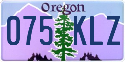 OR license plate 075KLZ