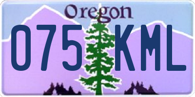 OR license plate 075KML
