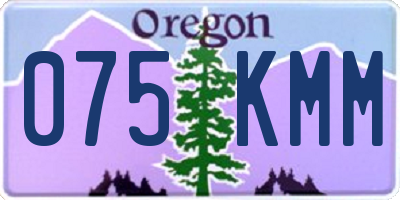 OR license plate 075KMM