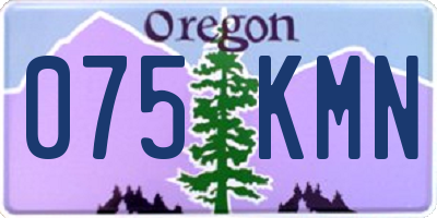 OR license plate 075KMN