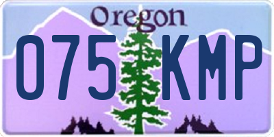 OR license plate 075KMP