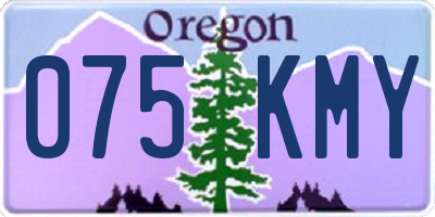 OR license plate 075KMY
