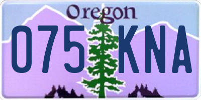 OR license plate 075KNA