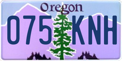 OR license plate 075KNH