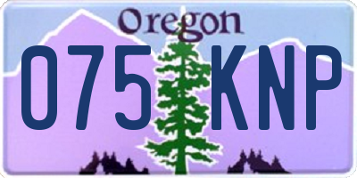 OR license plate 075KNP