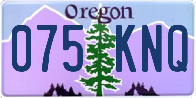 OR license plate 075KNQ
