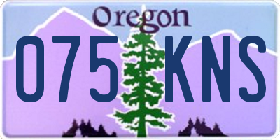 OR license plate 075KNS