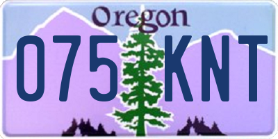 OR license plate 075KNT