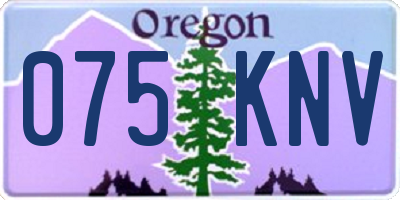 OR license plate 075KNV